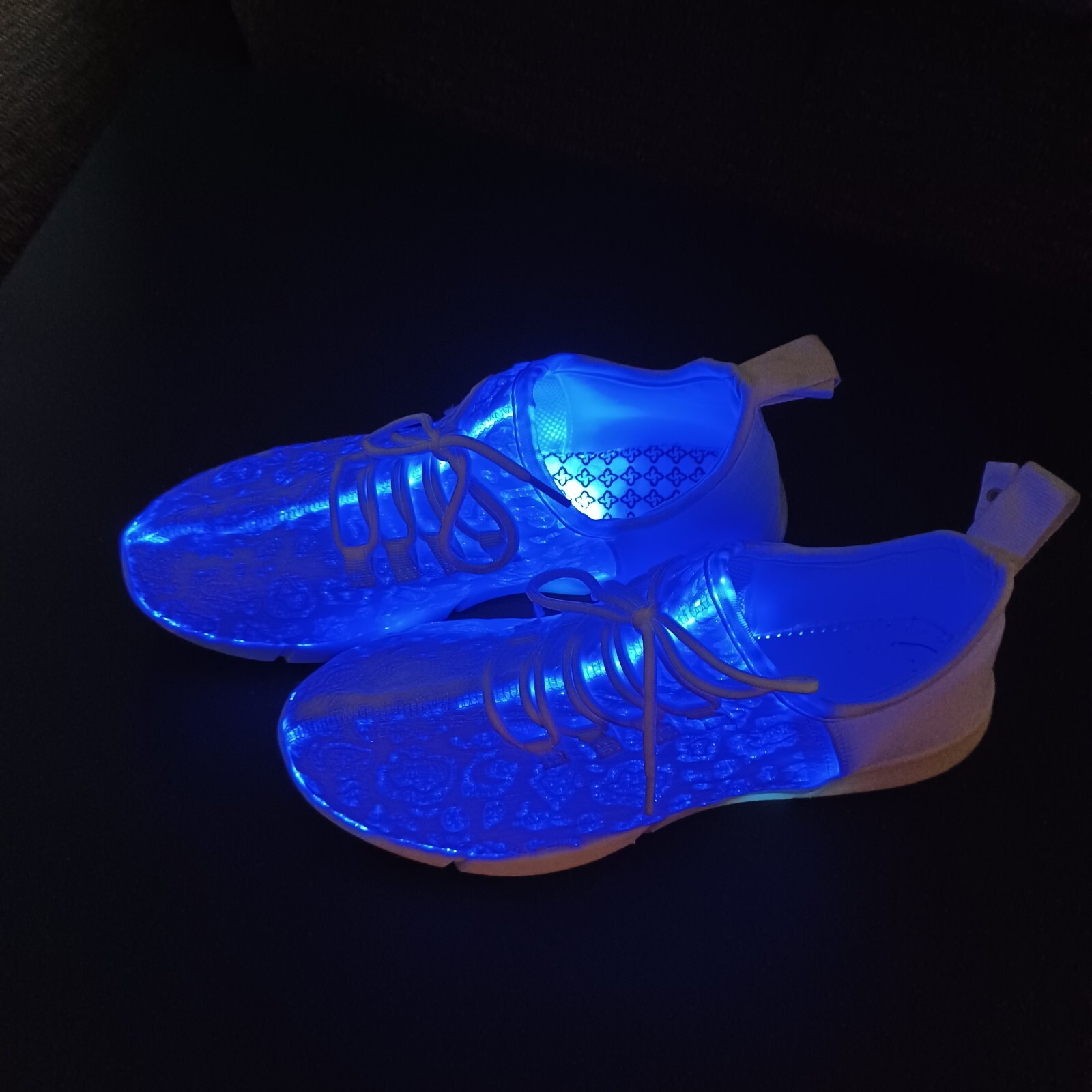 Adult Ladies Fiber Optic LED Light up Sneakers Shoes Party Dancing 9.5-10