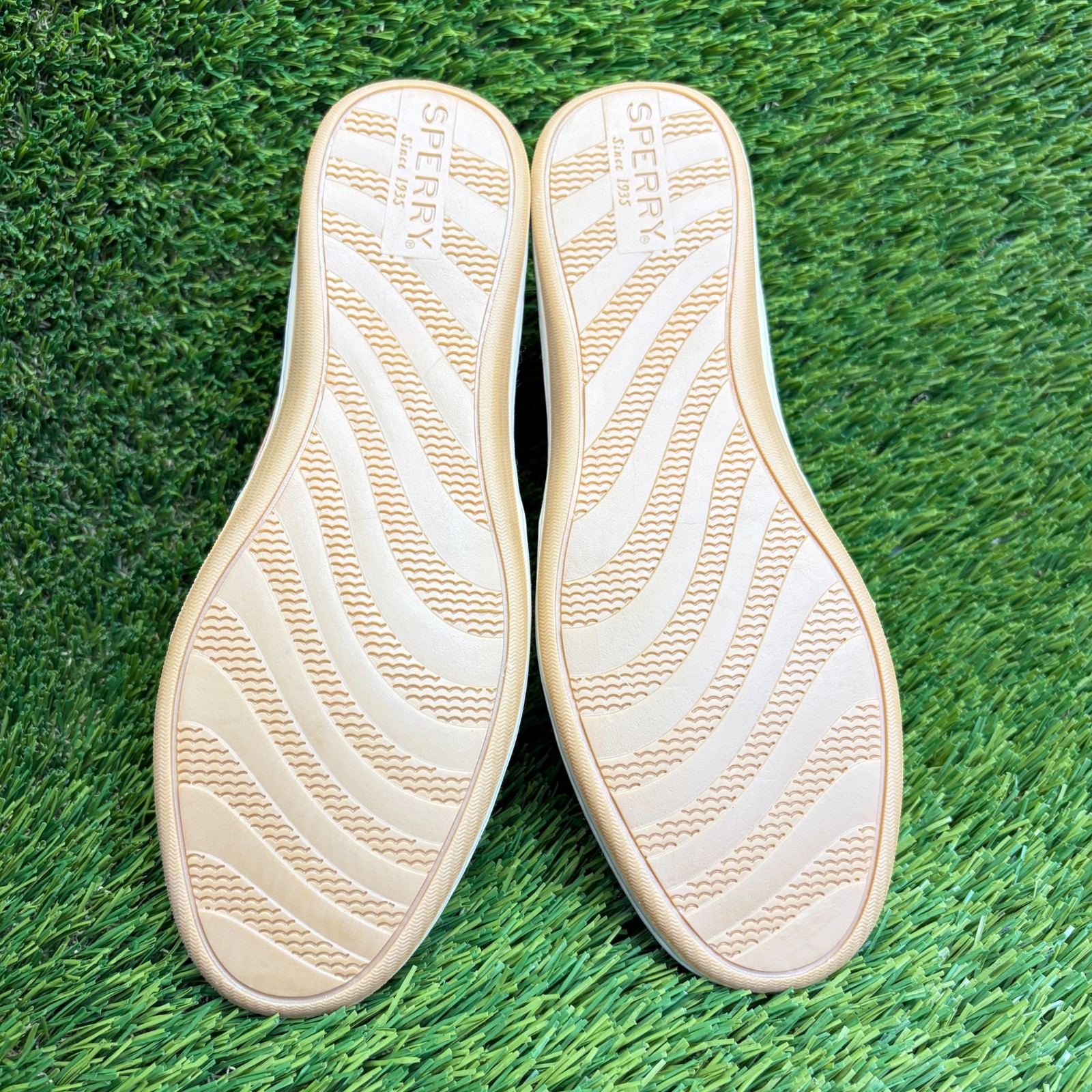 Sperry Koifish Womens Size 5.5 Brown Beige Outdoor Leather Slip On Boat Shoes