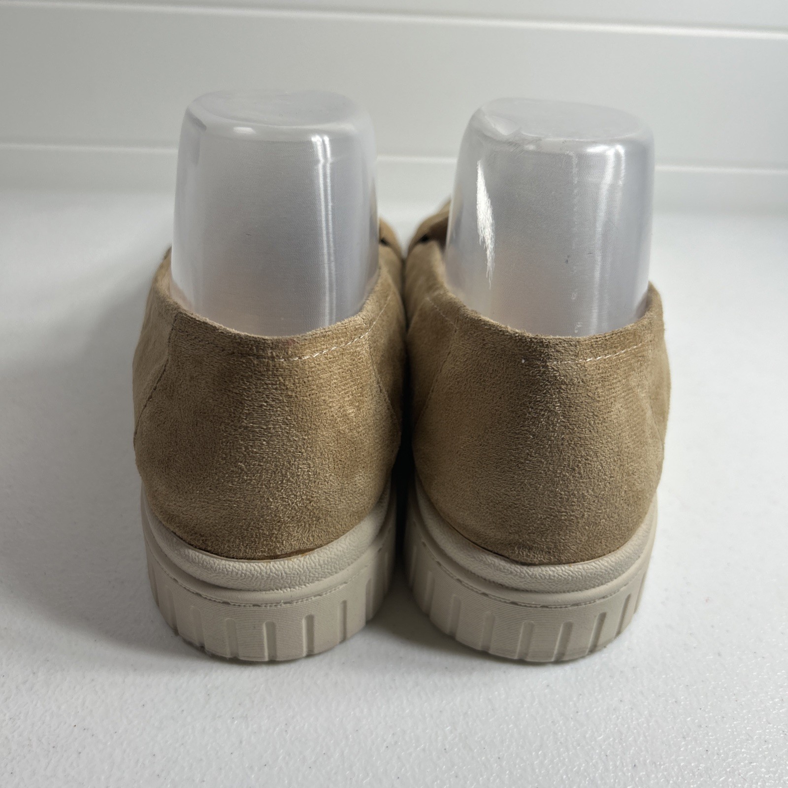 Lifestride Shoes Women’s Sz 9.5 M Tan Loafers Slip-On Platform Comfort