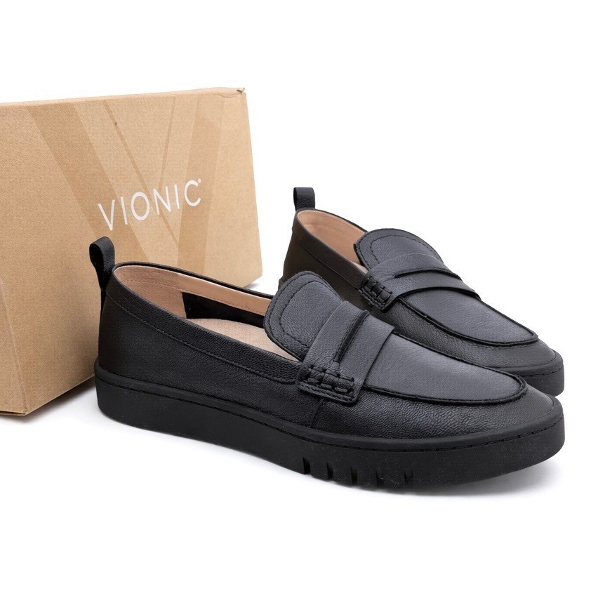 Vionic Chantel Vio Motion Supportive Leather Loafers Women’s 6 EU 36 Orthotic