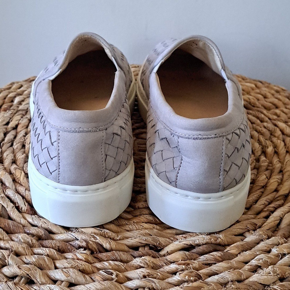 M. Gemi Womens The Cerchio Grey Woven Leather Loafer Sneaker EU39/US8.5