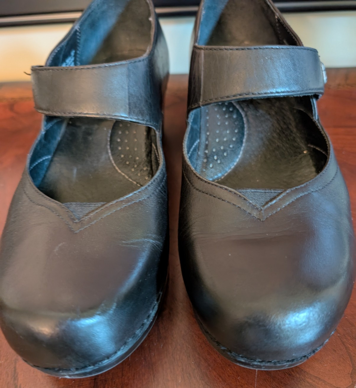 Dansko Tandy Mary Jane Black Leather Women’s Shoes Strappy Comfort Clog Sz 37