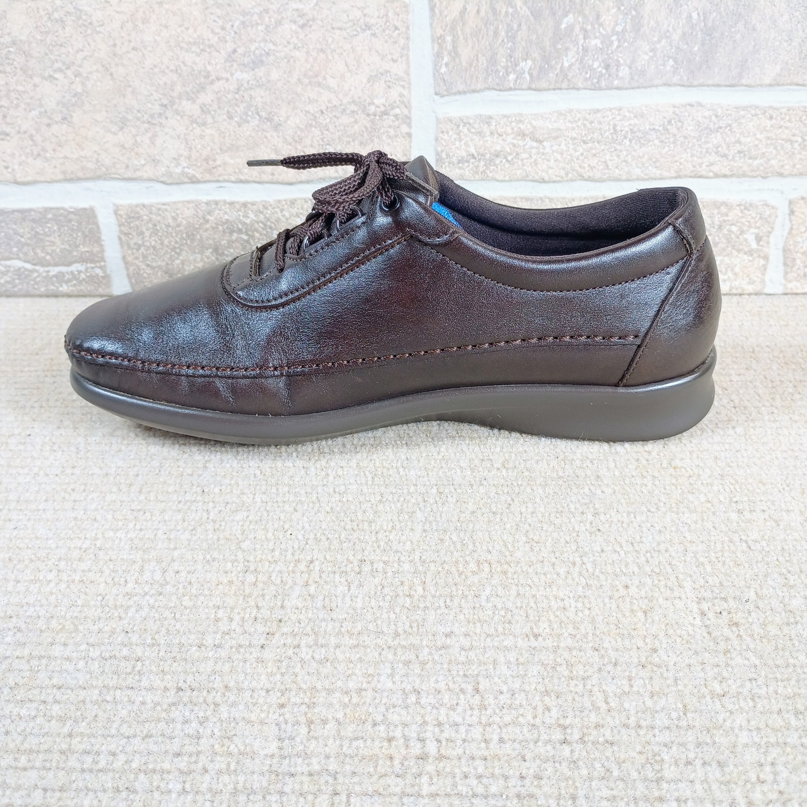 SAS Tripad Comfort Women’s 8 M Brown Leather Lace-Up Walking Shoes Made in USA