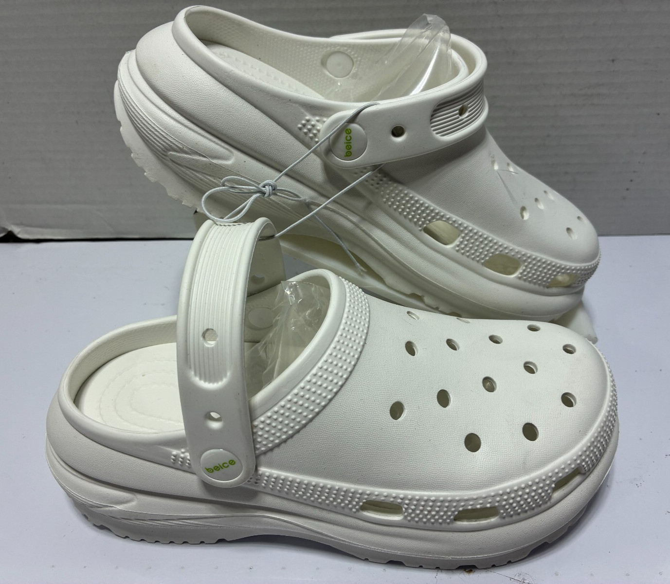 Beice White Clog Style Shoes Size 37-38 US Women 6-7 – See Description