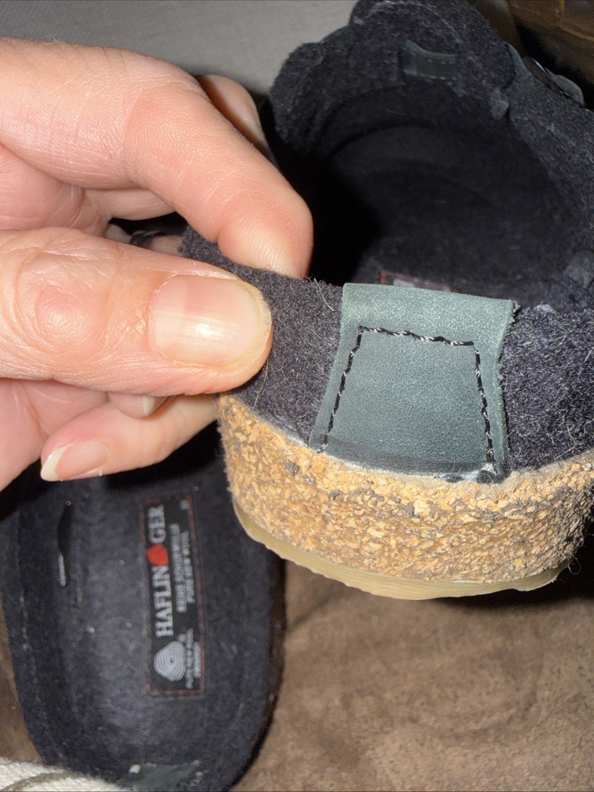 Haflinger Wool Felt Clogs Adjustable Strap Buckle Closure Size 39/8.5