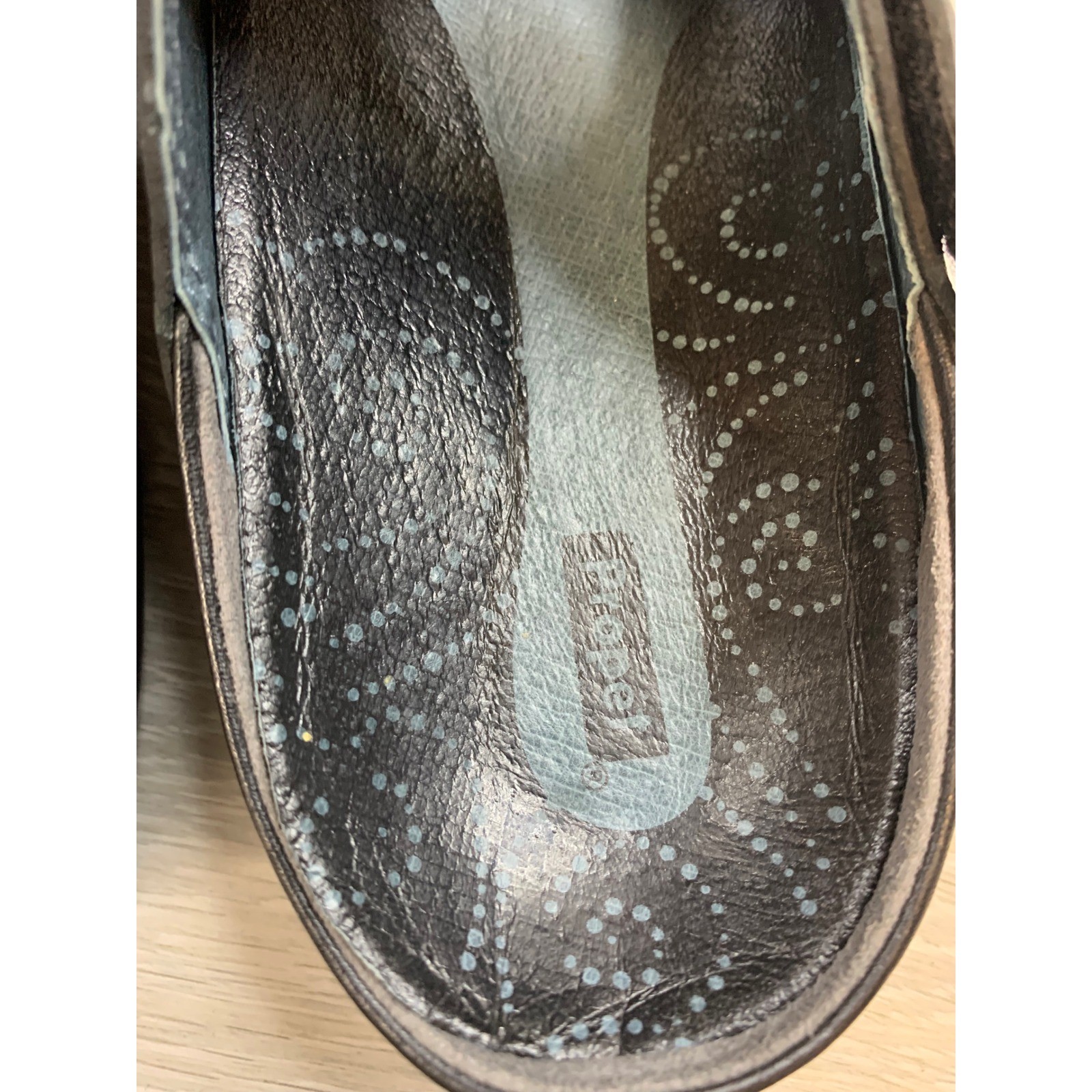 Propet Women’s Black Leather Comfort Mules Slip On Shoes 9 M Braided Strap