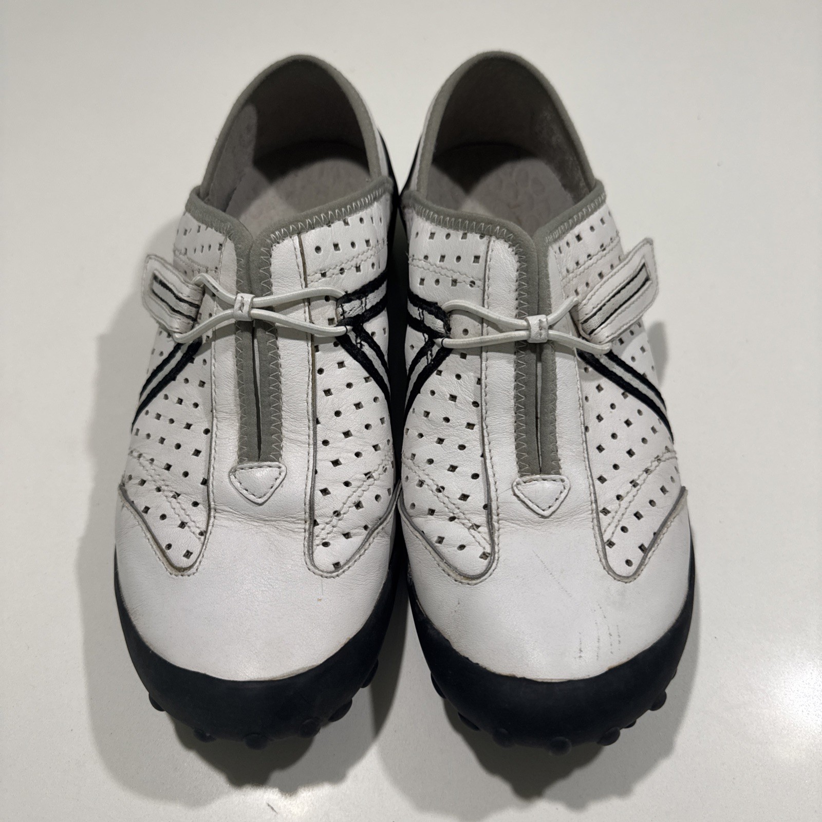 Privo by Clarks White Leather Tequini Loafers Slip On Sneakers Women Sz 8.5