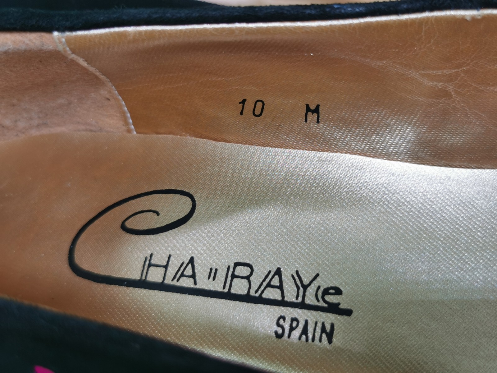 Deadstock Vtg 80’s 90’s Cha-Raye Spain Low Pumps Heel Dot Colorful Suede RARE 10