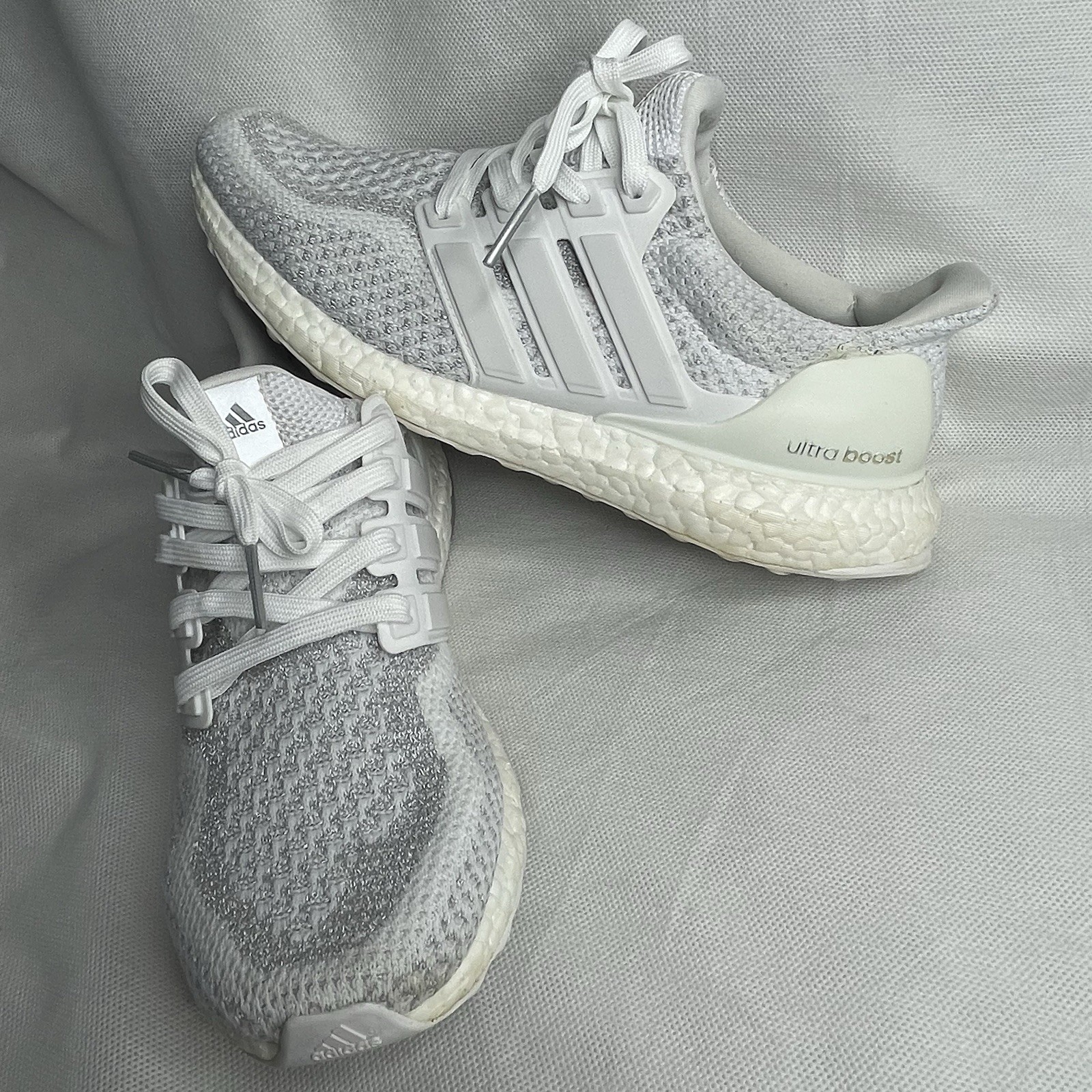 Adidas Ultraboost Cloud White Womens US 6.5 EU 39 1/3 Running Shoes Ice Grey