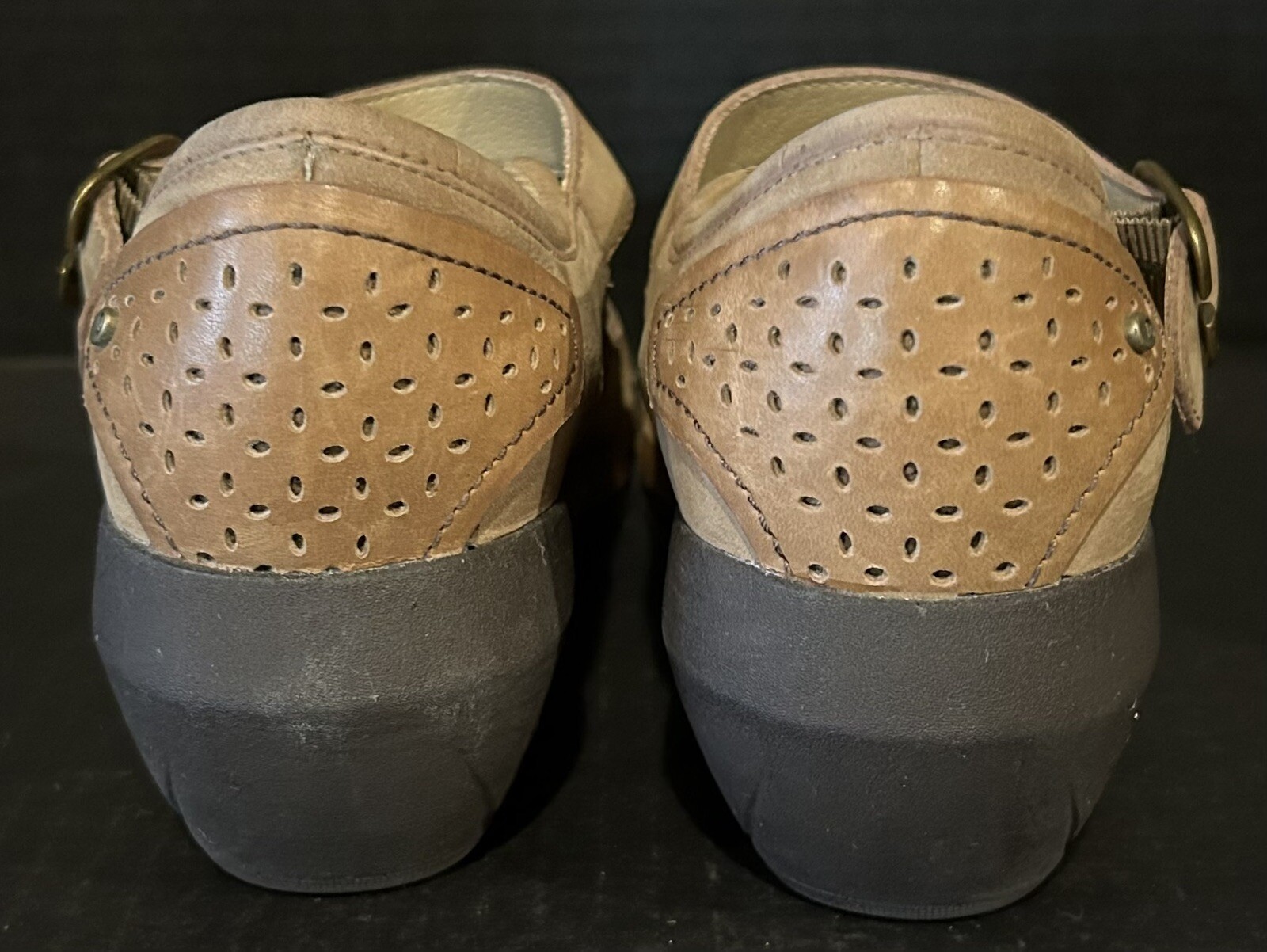 Merrell Luxe Leather Coffee Brown Studded Mary Jane Pumps 1132212 Women’s Size 8