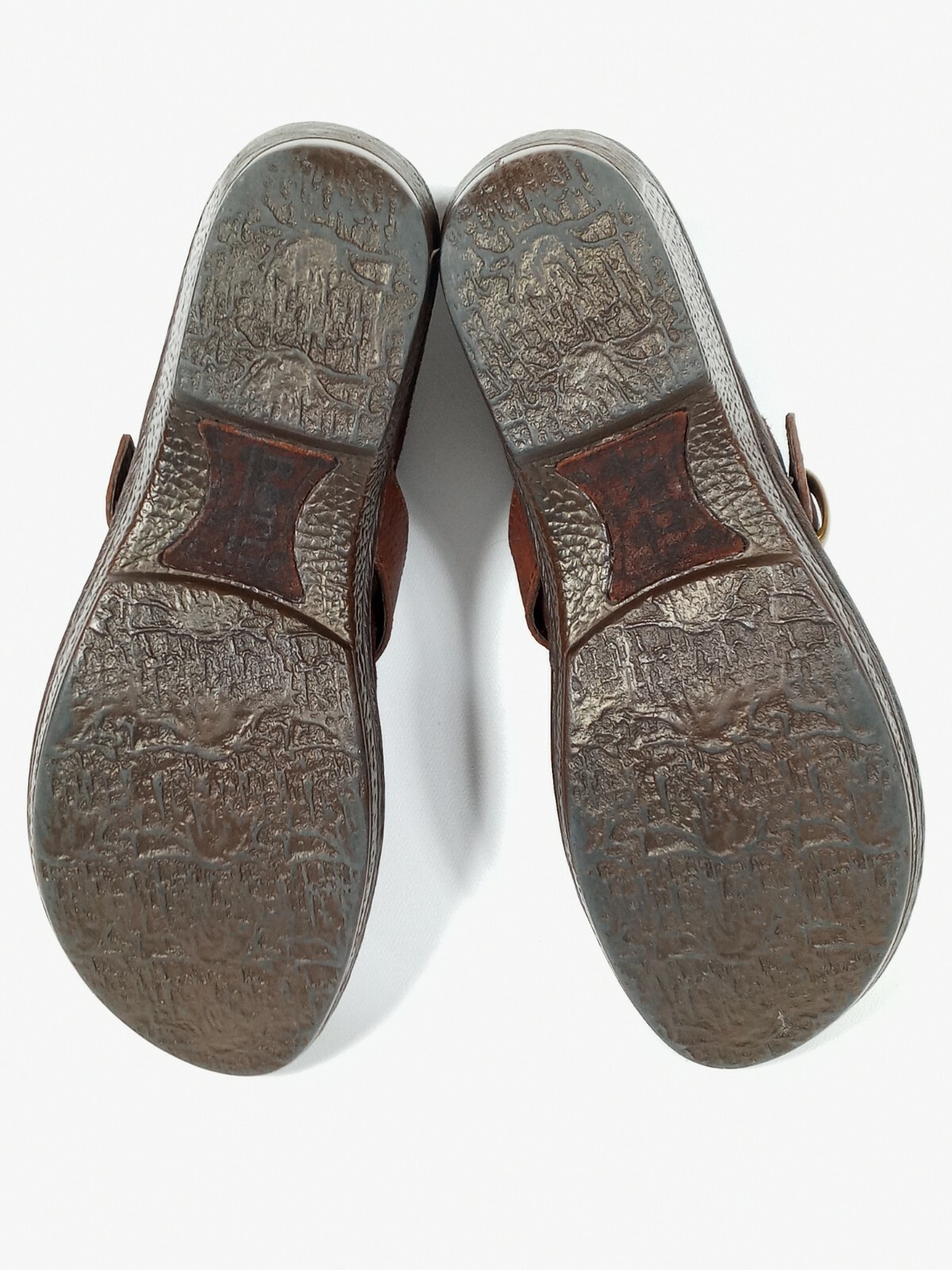 Born Women’s Glendell Brown Leopard Slip On Clog Shoes B64857 Size 8 EU 39 Good
