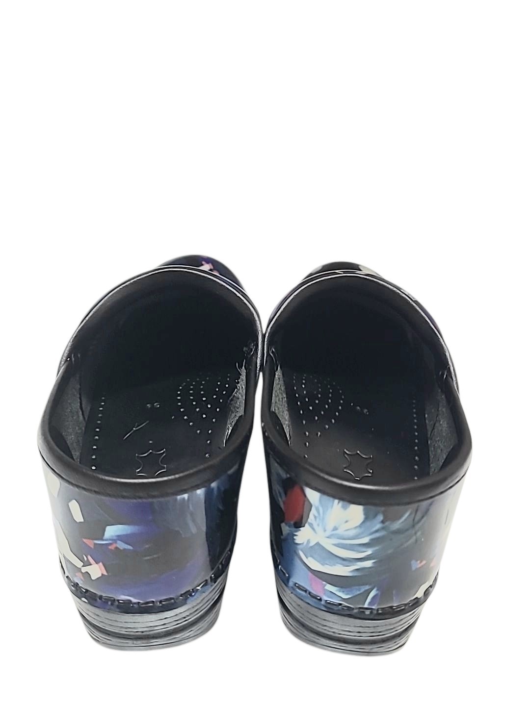 Dansko Women’s Professional Leather Clogs Shoes Graphic Floral Print 38
