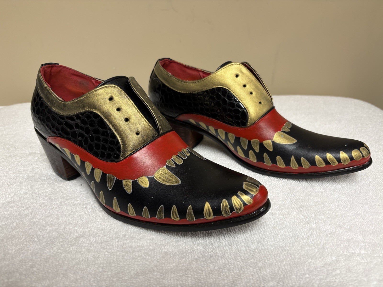 L’ARTISTE 🔥 Mootsies Tootsies Style BOHO Houston Western Leather Crocodile Sz 8