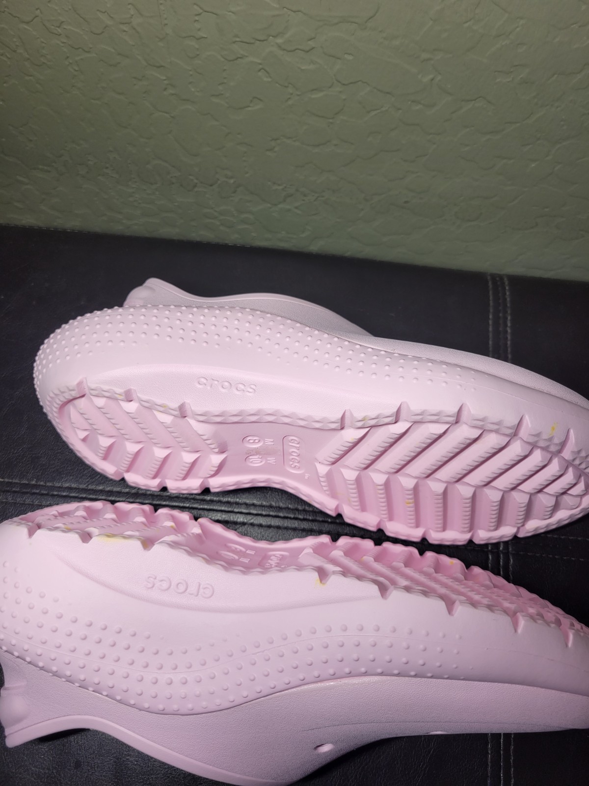 CROCS Pastel Pink Milk Sneaker Slip On Clogs W Sz 8 M Sz 6