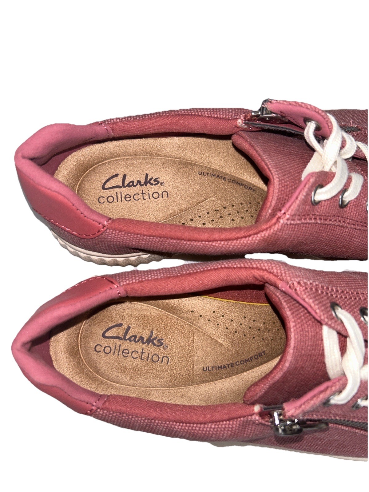 NEW Clarks Collection Caroline Echo Lace Up Sneakers Natural 8.5/M