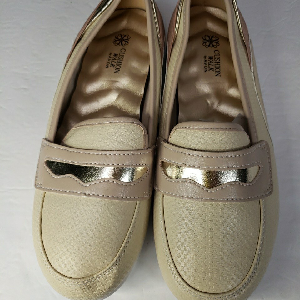 Avon Venus Cushion Walk Metallic Loafer Womens 7 Shoes New