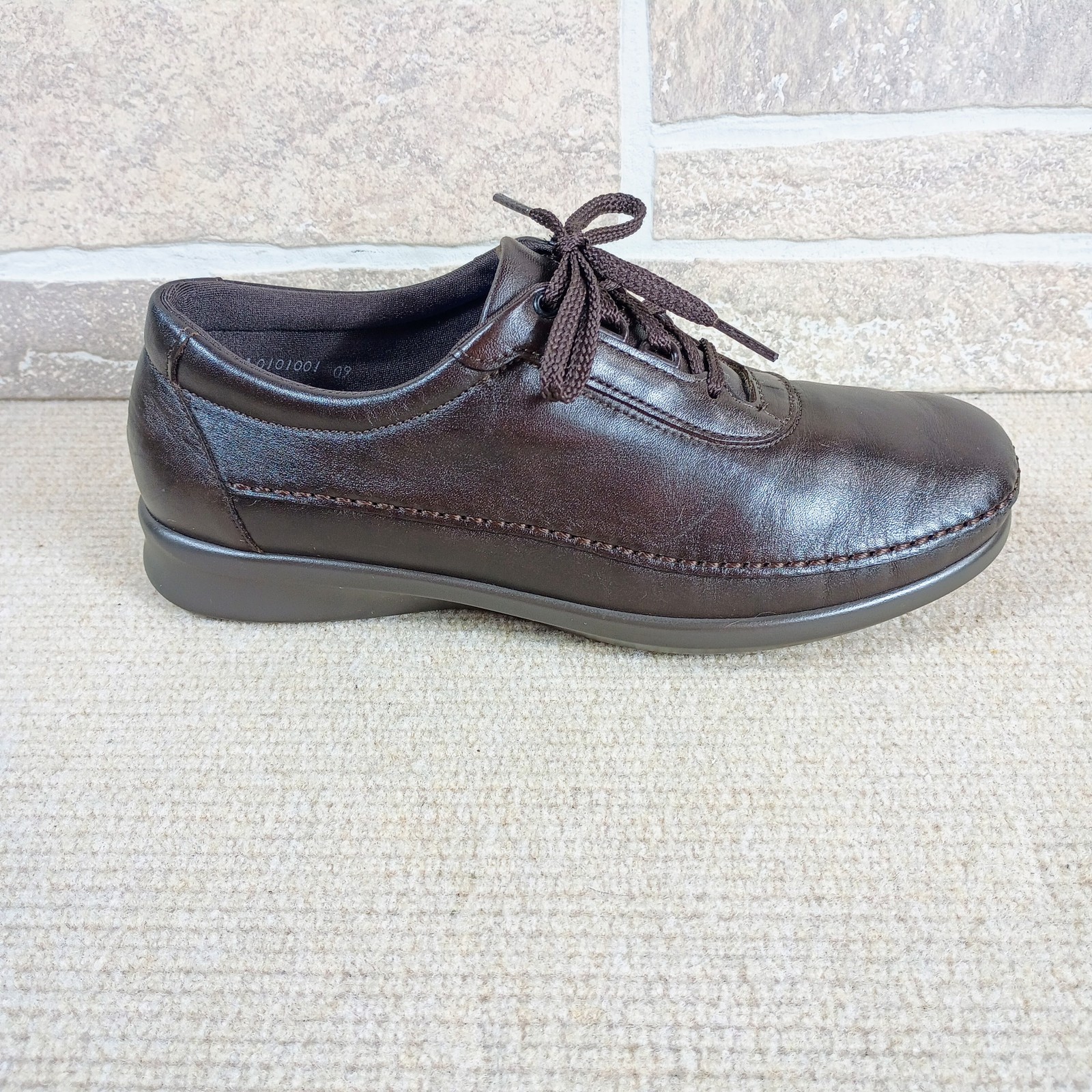 SAS Tripad Comfort Women’s 8 M Brown Leather Lace-Up Walking Shoes Made in USA