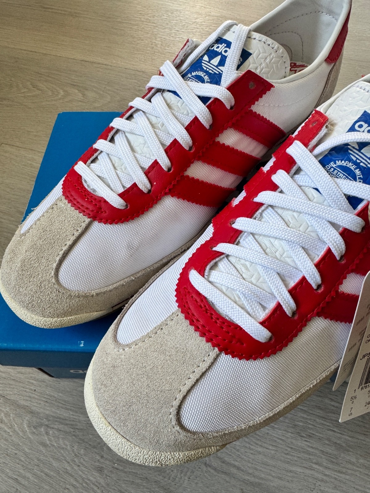 75th Anniversary Adidas SL 72 OG Shoes Cloud White/Better Scarlet US M6/W7