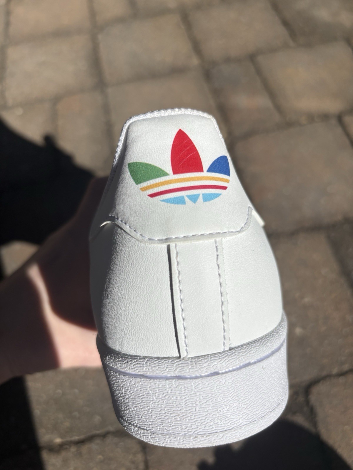Brand New Adidas Superstars White Multi 9.5 [2 RIGHT SHOES]