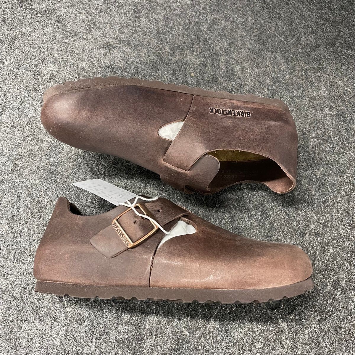BIRKENSTOCK London Leather Clogs Unisex Size M4/W6 Habana 166533