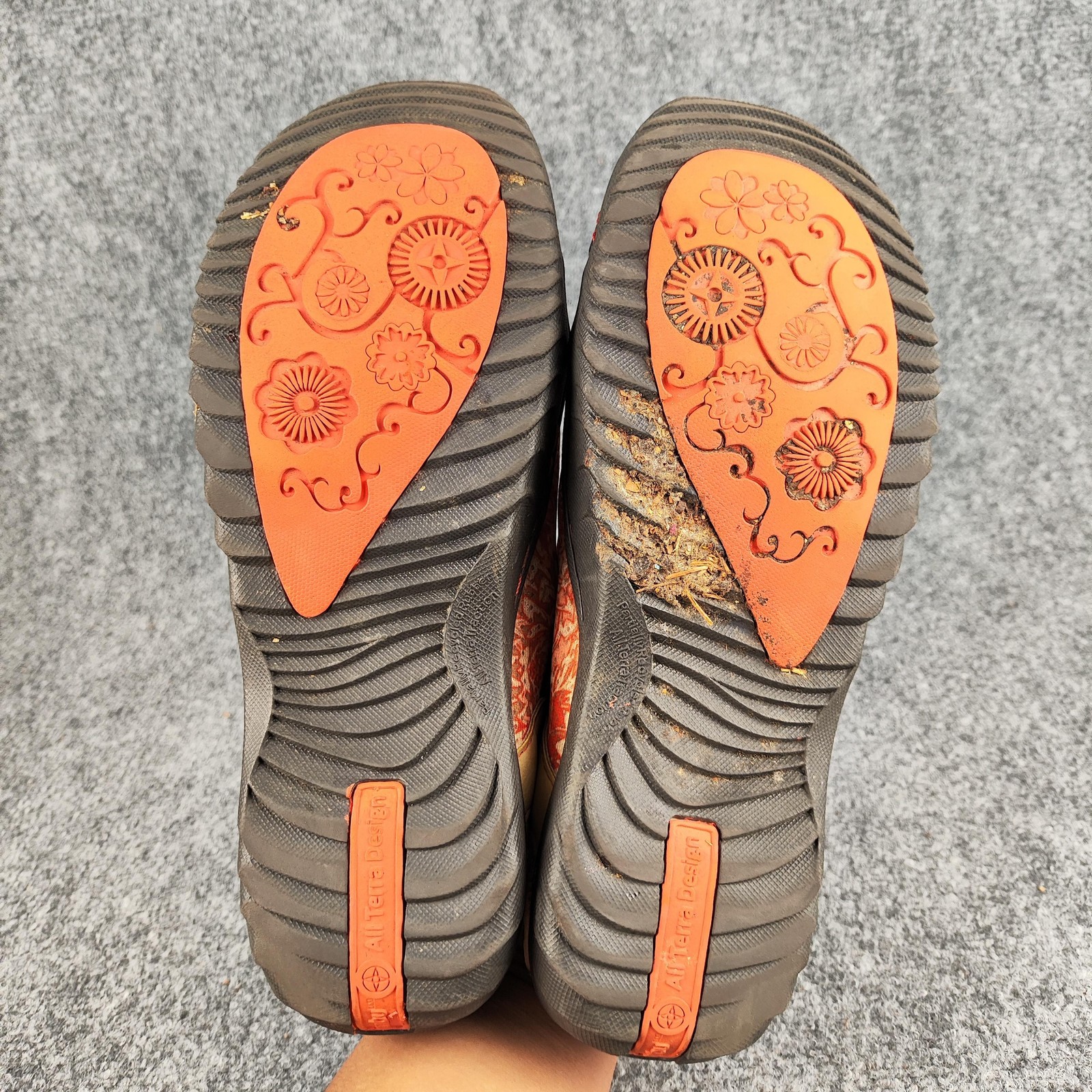 Jambu Shoes Womens Size 10 Orange Floral Walking Sneakers All Terra Design