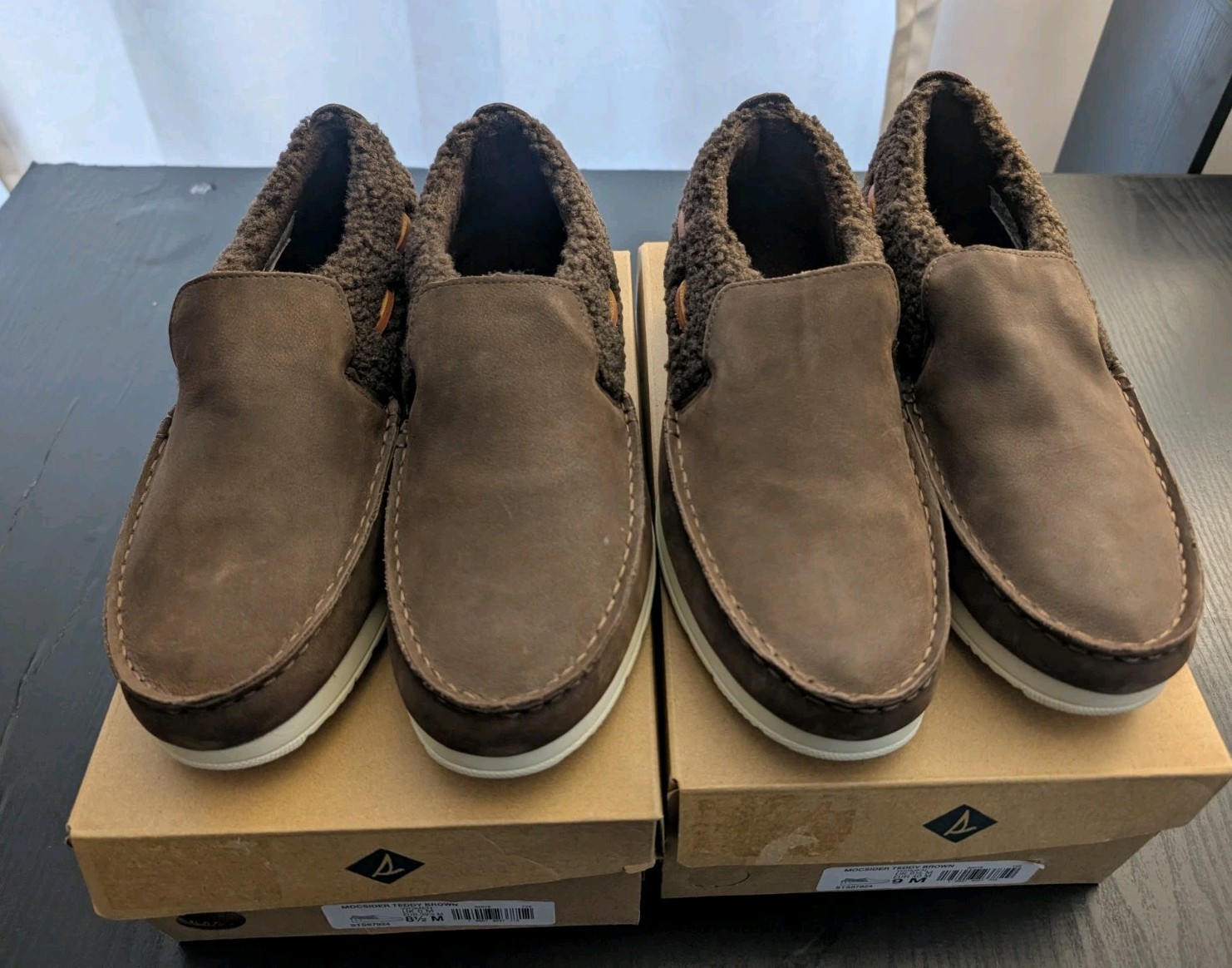 Sperry Women’s Moc-Sider Brown Leather Teddy Hybrid Boat Shoe M8.5 & M9 NIB