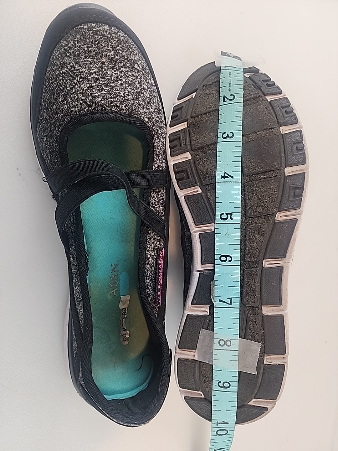 US Polo Assn Women’s Size 6 Slip On Gray/Black Comfort Activewear Strappy Shoes