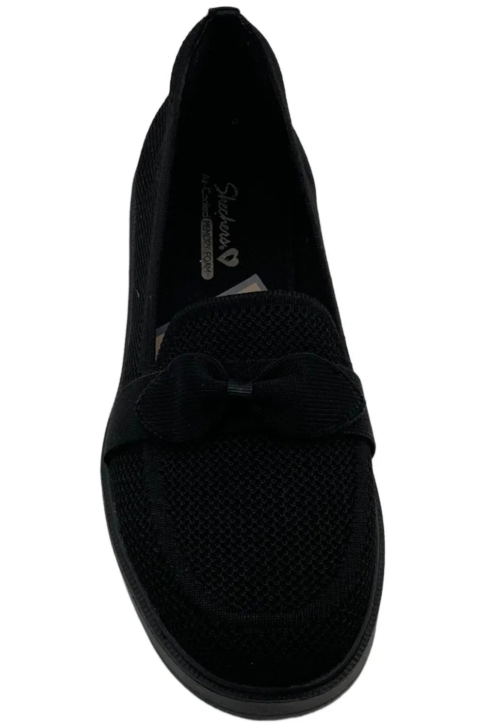 Skechers Cleo Recycled Washable Vegan Knit Loafers – Taylor-Black-7M A658981 NEW