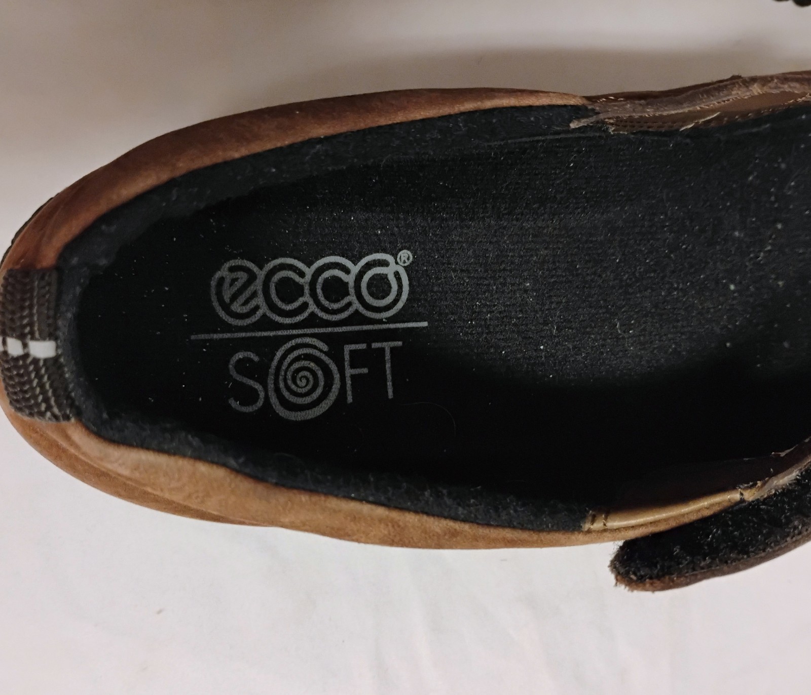 ECCO Soft Leather Mary Jane Comfort Shoes Brown EU 40 US 9 Women’s Hook Loop