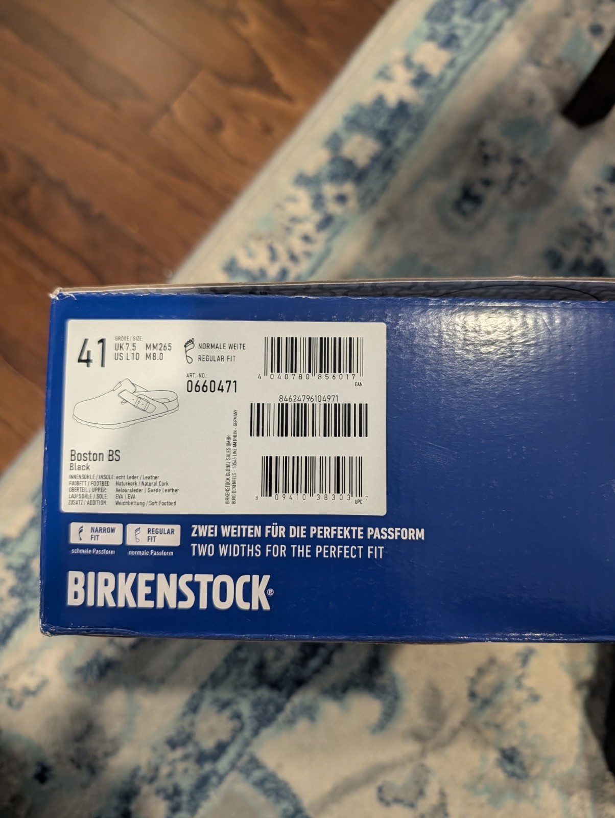 Birkenstock Boston Soft Footbed Suede Leather Black – NEW – SIZE 41