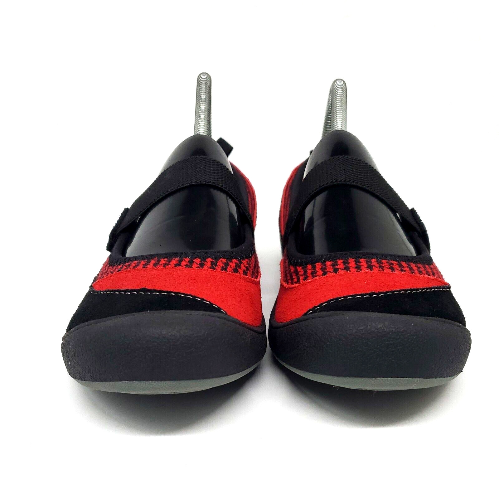 Terrain by Khombu Ingrid Red/Black Leather/Fabric Hiking Walking Shoes Size 8M