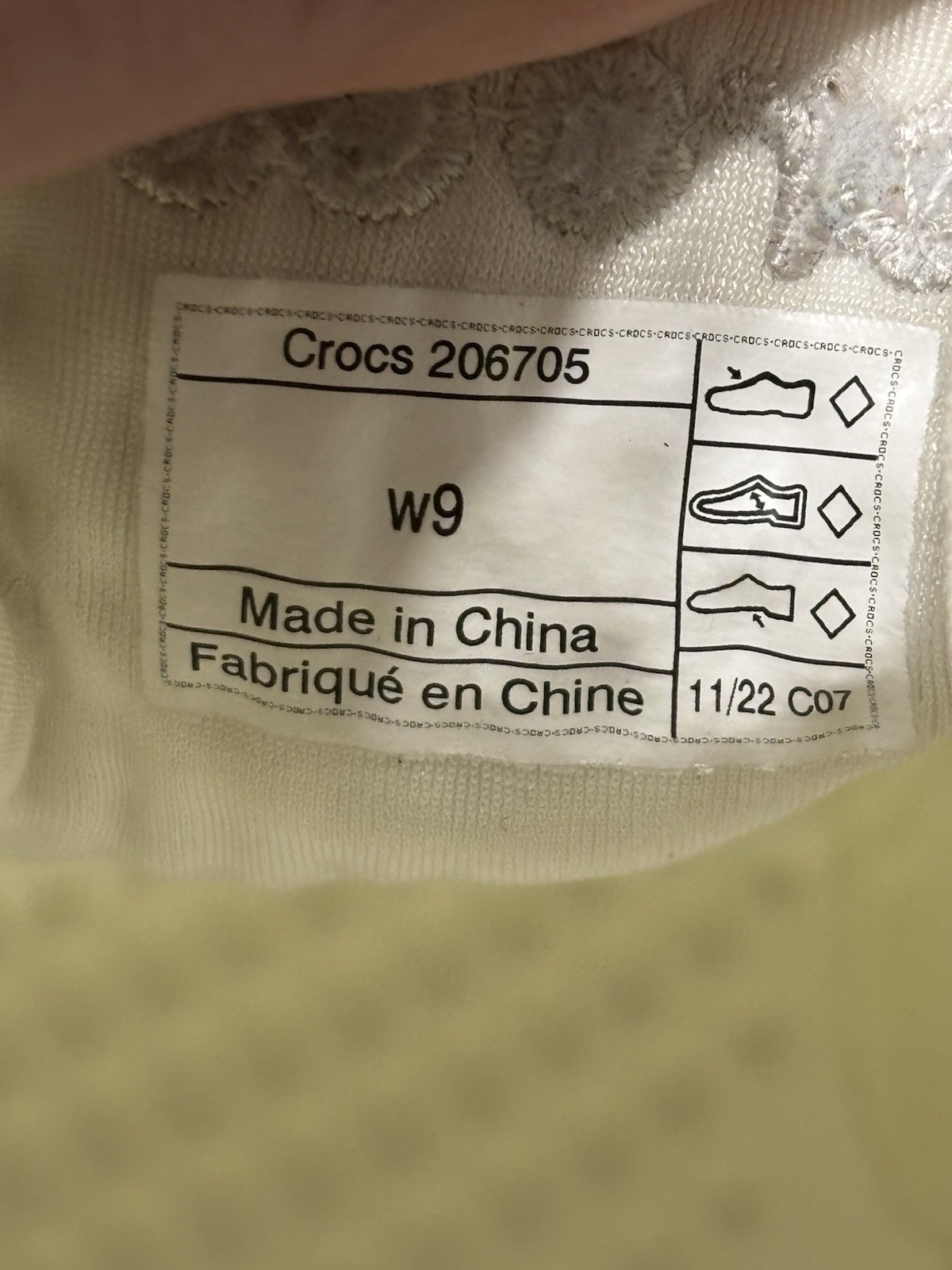 NEW Crocs LiteRide Women’s W9 Cream White Lace Shoes Sneakers 206705 NWOB