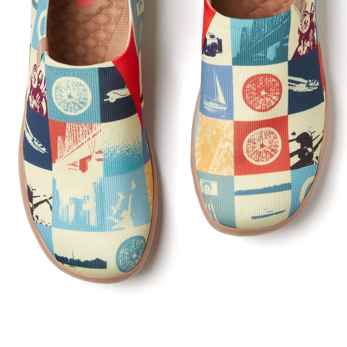 UIN Women’s Walking Shoes Slip On Casual (Travel Memoir 1 )