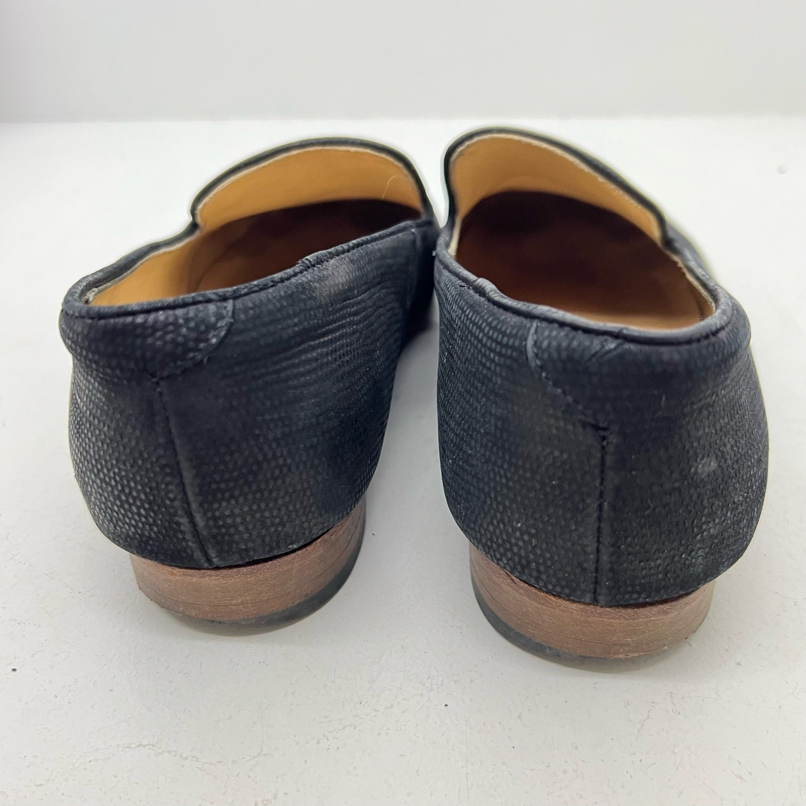 Dieppa Restrepo classic black leather loafers made in Mexico women size 7