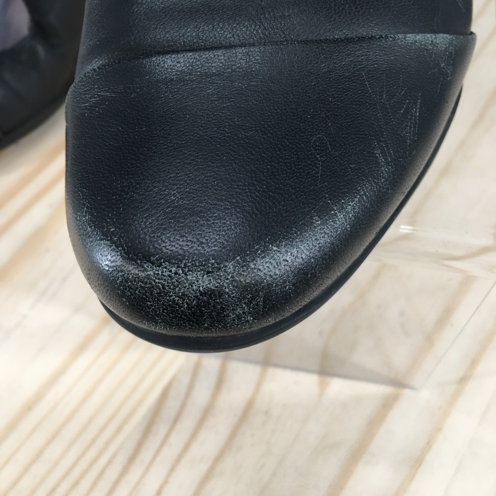 Unstructured By Clarks Shoes Womens 8.5 Wide Mary Jane Black Almond Toe Block