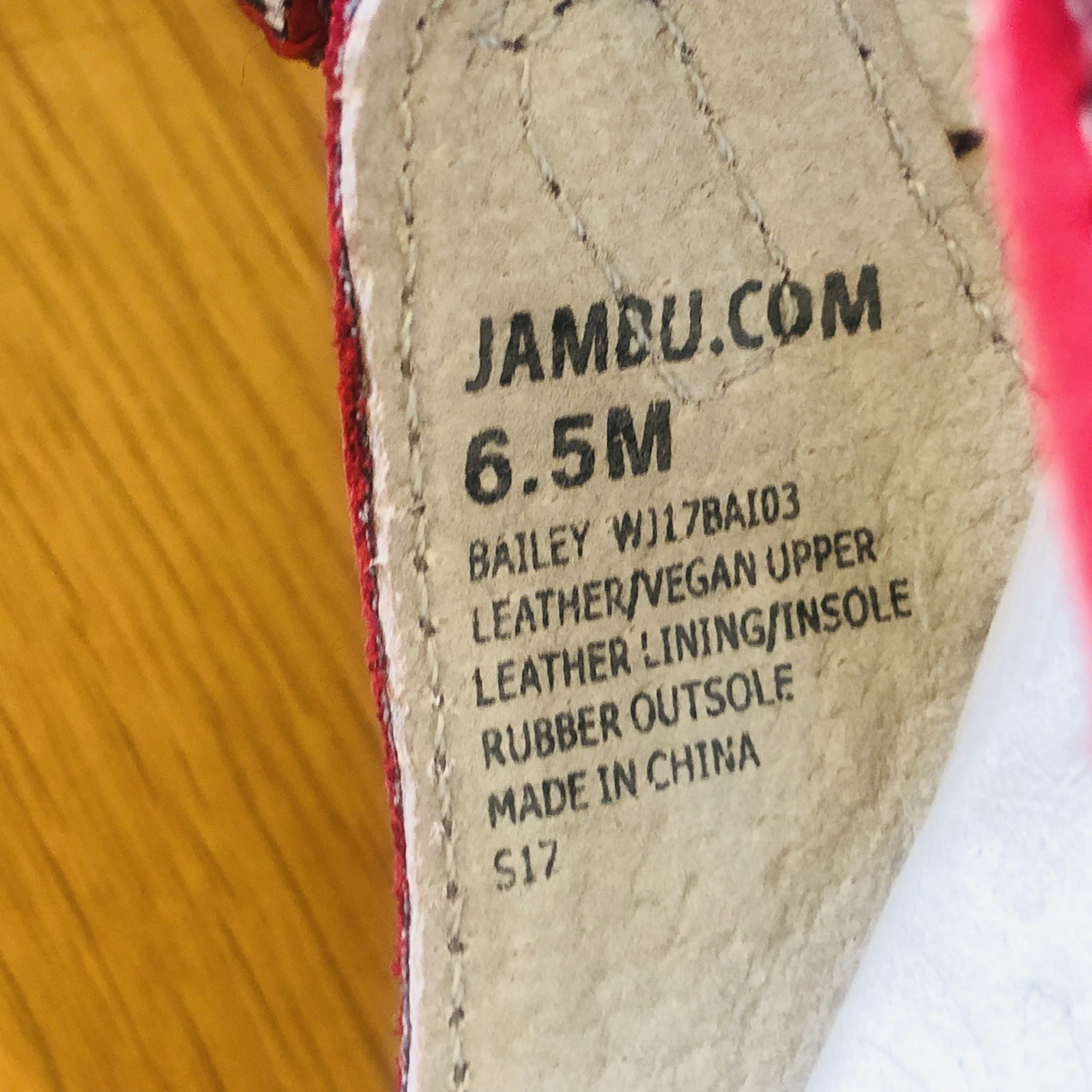 Jambu Mules Womens Bailey Red 6.5 Leather Clog Shoes Mary Jane Hook Loop Comfort