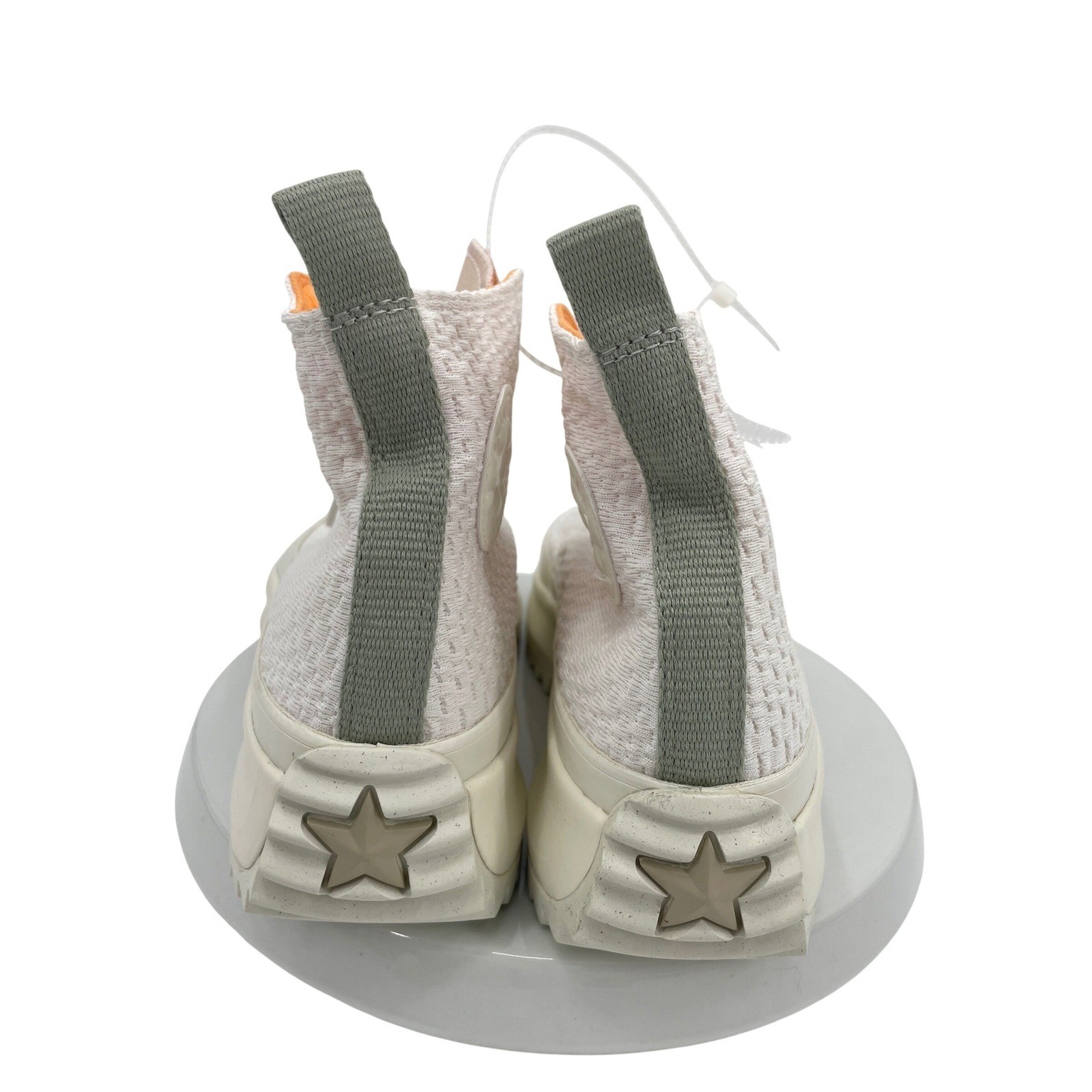 Converse Run Star Hike Shoes Womens 11 White Peach Olive Textile Platform