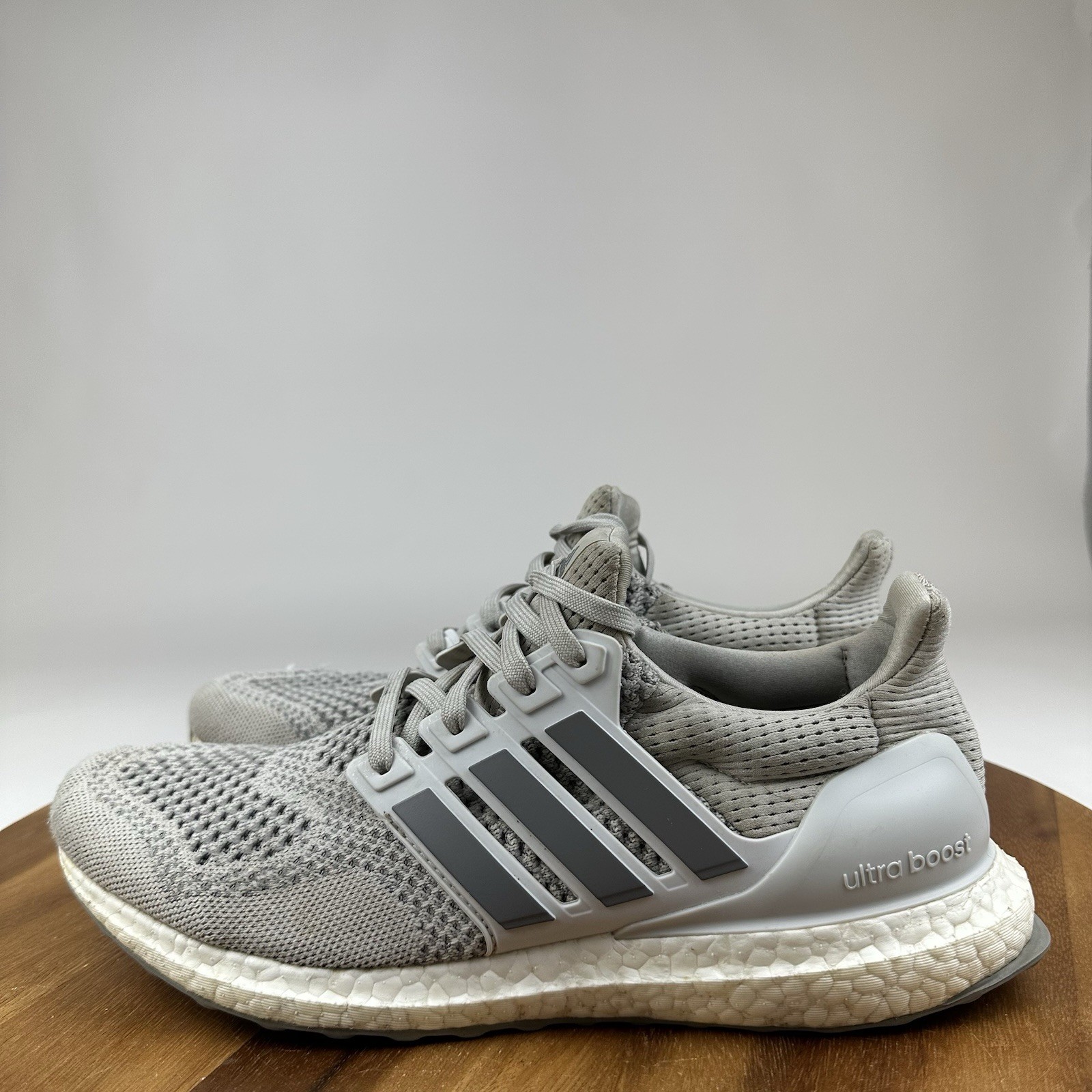 Womens Adidas Ultraboost 1.0 Gray Athletic Running Sneakers Shoes Size 10 M GUC