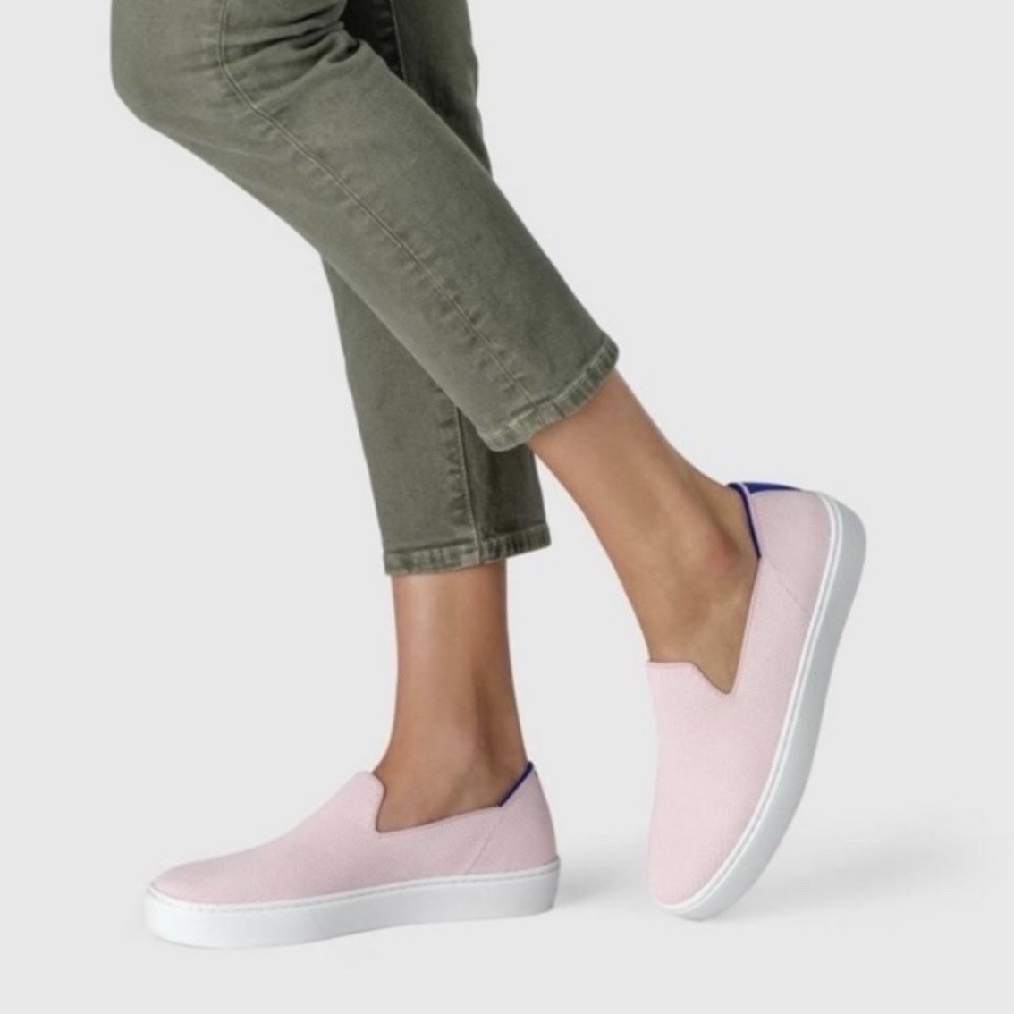 Rothy’s Shoes Women’s Size 9 Blush Pink The Original Slip On Sneaker Athleisure