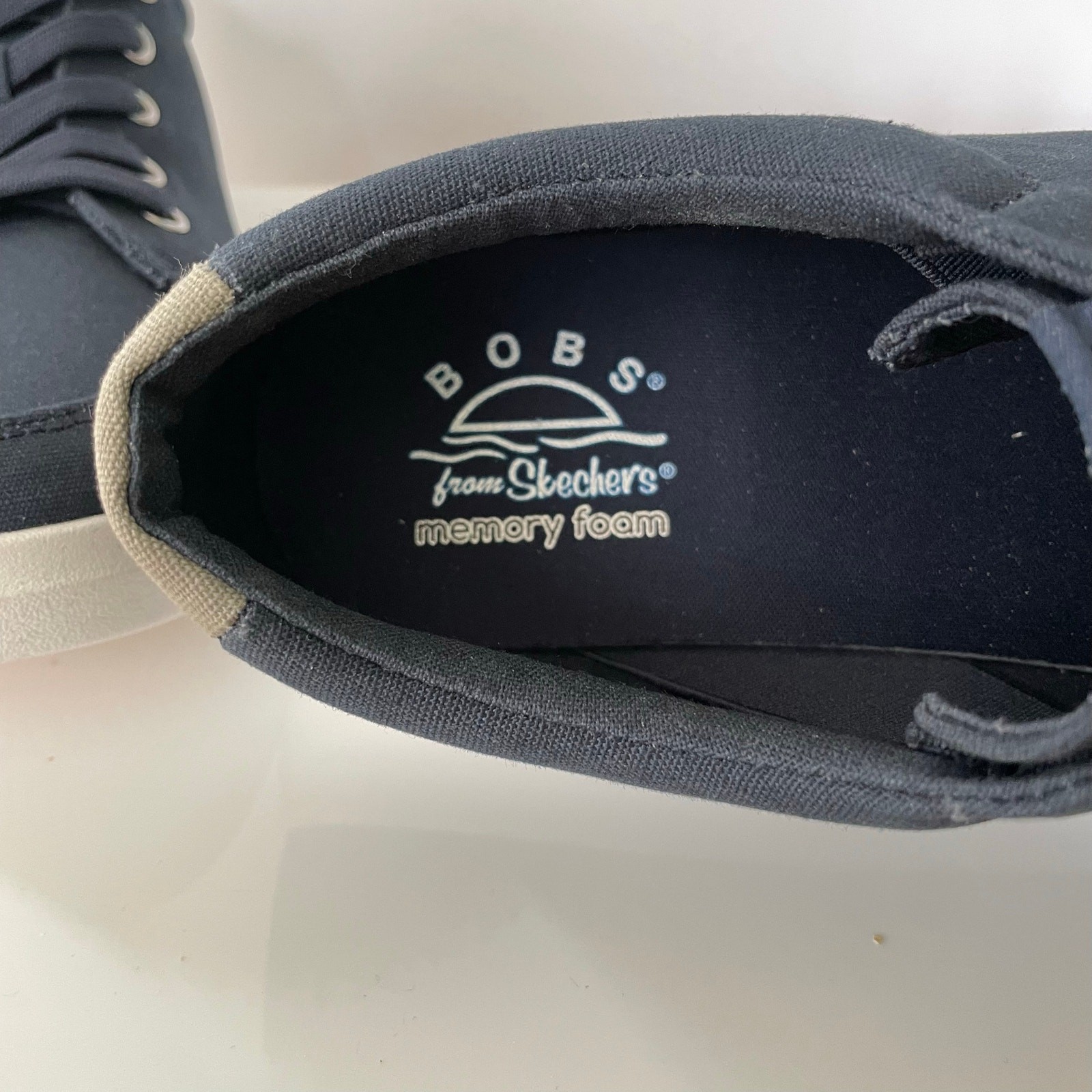 BOBS from Skechers Preppy Sz 7 Womens Slip On Sneaker Navy Blue NWOT Cloth