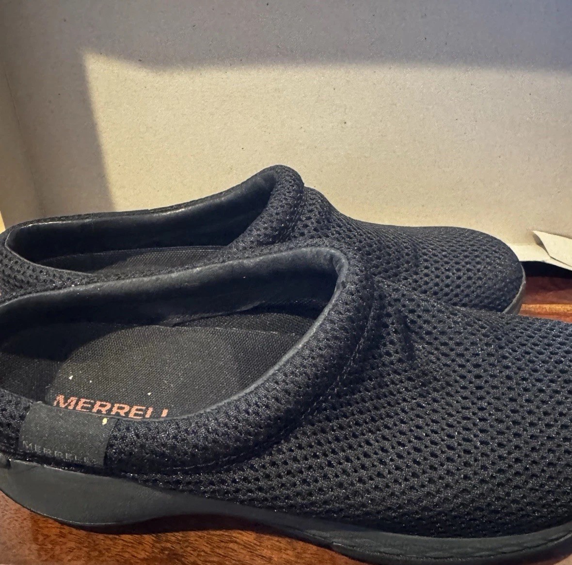 Merrell Q Form 2 Shoes Womens 7.5 Black Mesh Slip On Air Cushion Comfort Clog