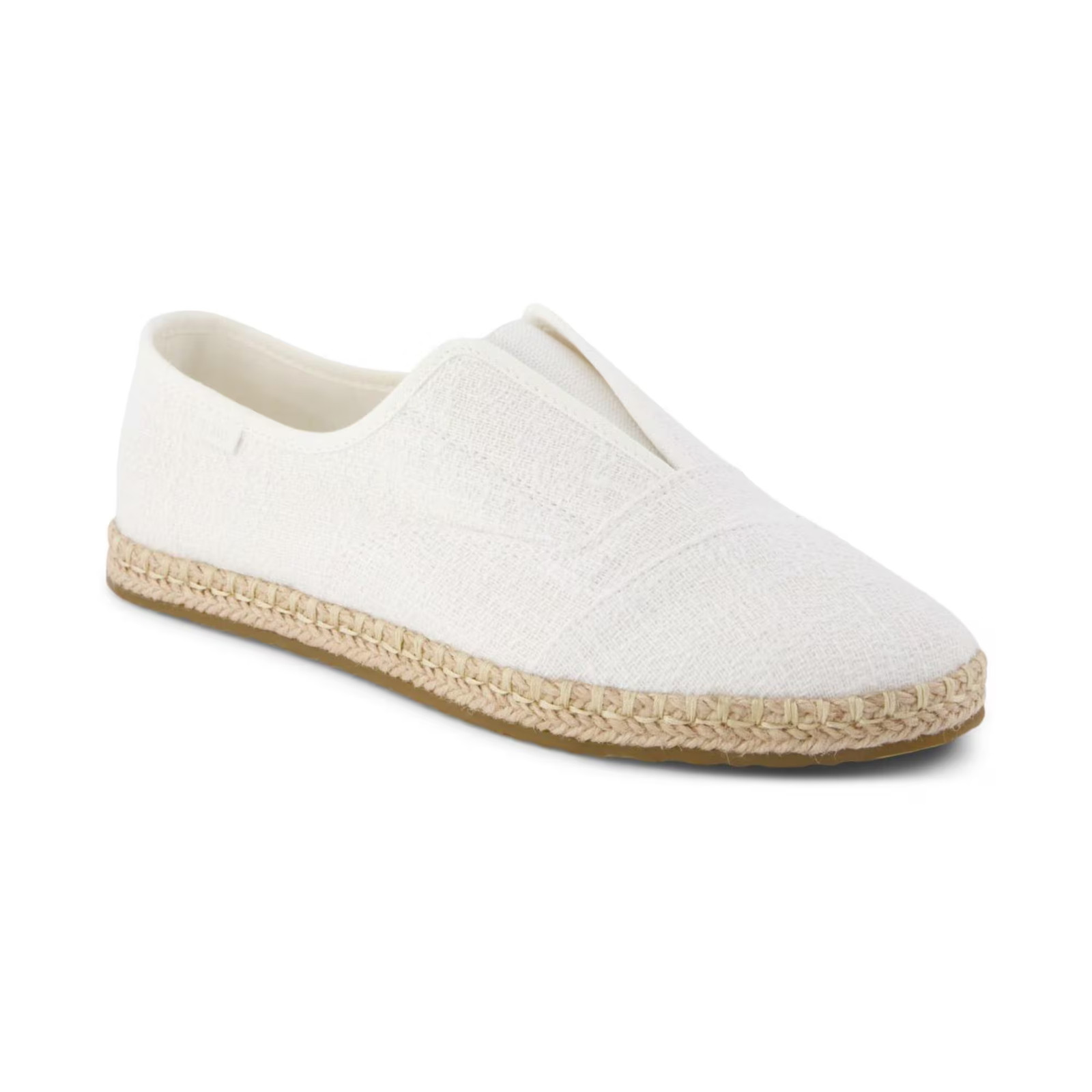 Women’s TOMS Palmera Plus Slip-On Espadrilles Flats White Vintage Slub