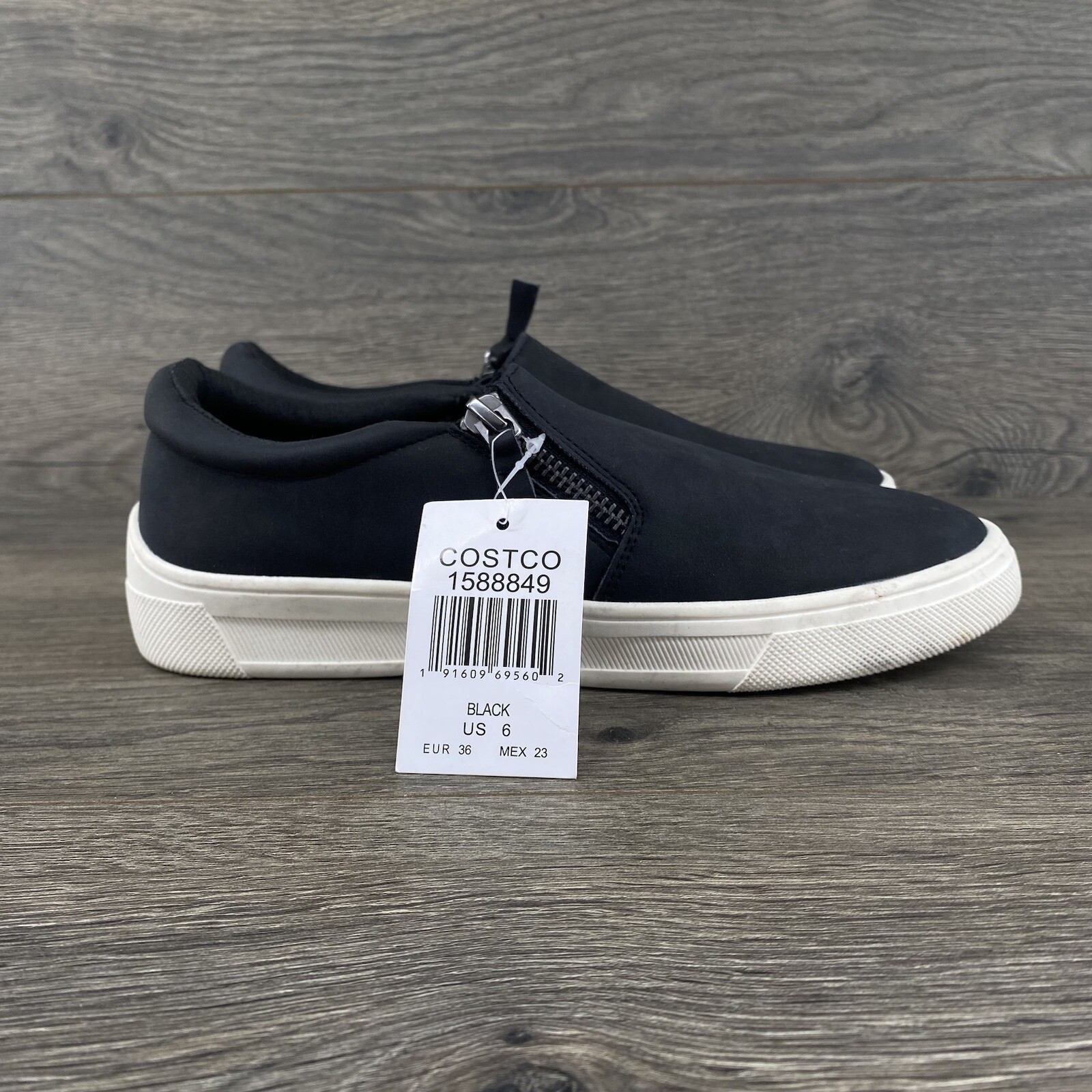 Kensie Soren Women’s Fashion Low Top Sneaker Size 6 Black Casual Comfort 1588849