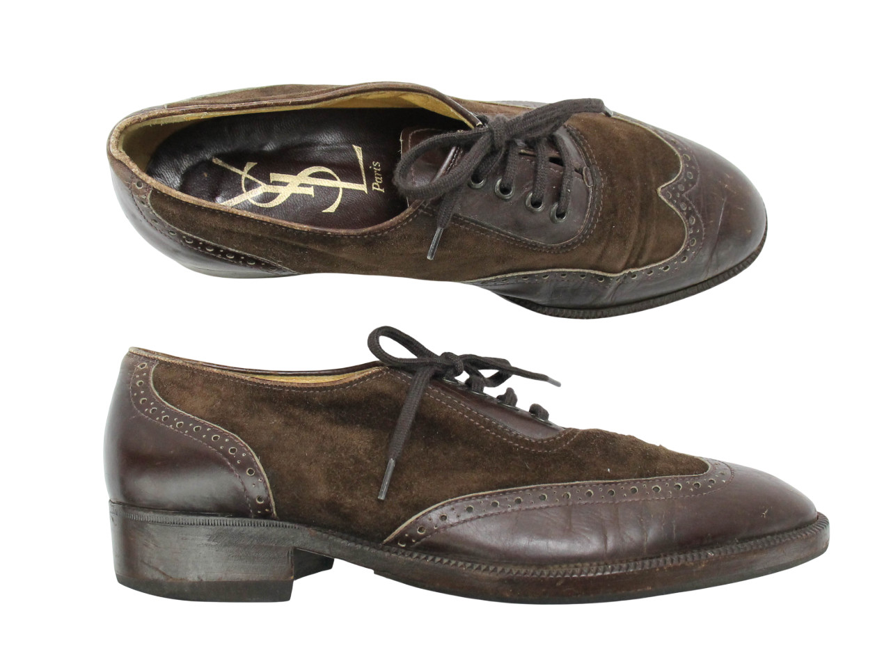 Yves Saint Laurent Shoes Women’s (US) 7 Rigid Leather Almond Toe Brown
