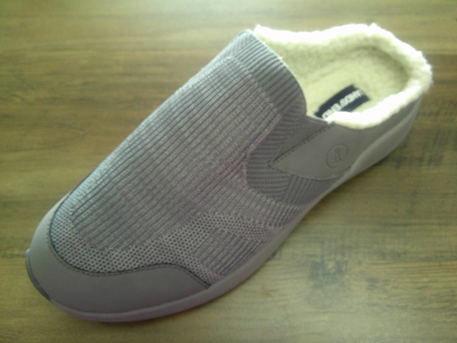Lands’ End Women’s Knit Sherpa-Lined Mules Slip-On Shoes US 7.5 M (B) Gray