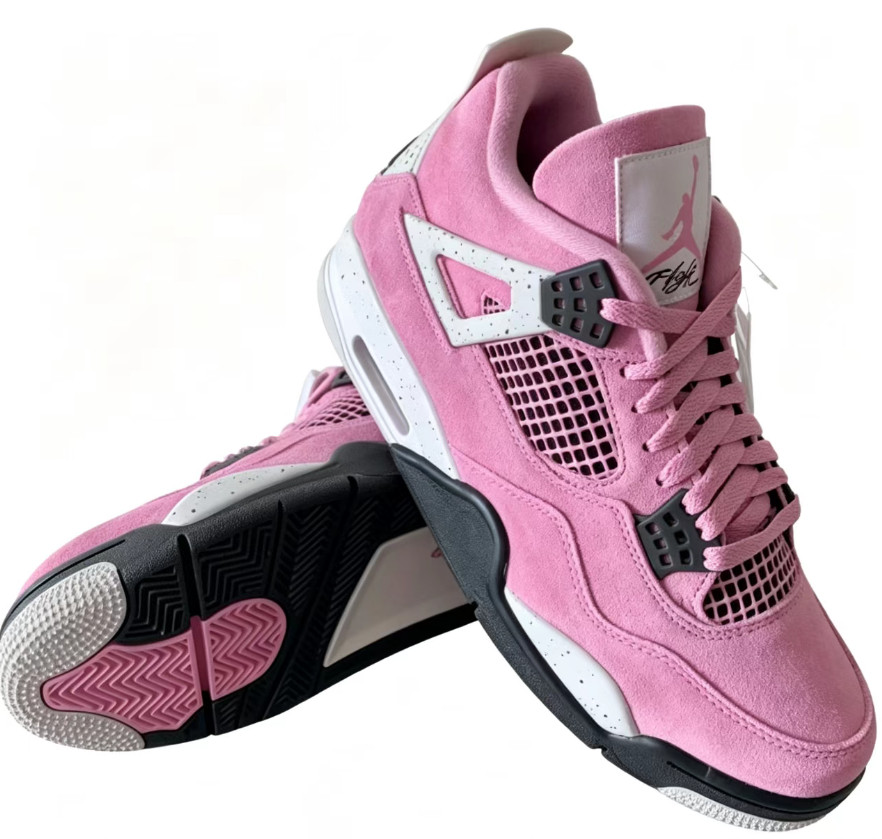 Unisex Nike Air Jordan 4 “Orchid” Mid-Top Retro Basketball Shoes – Pink
