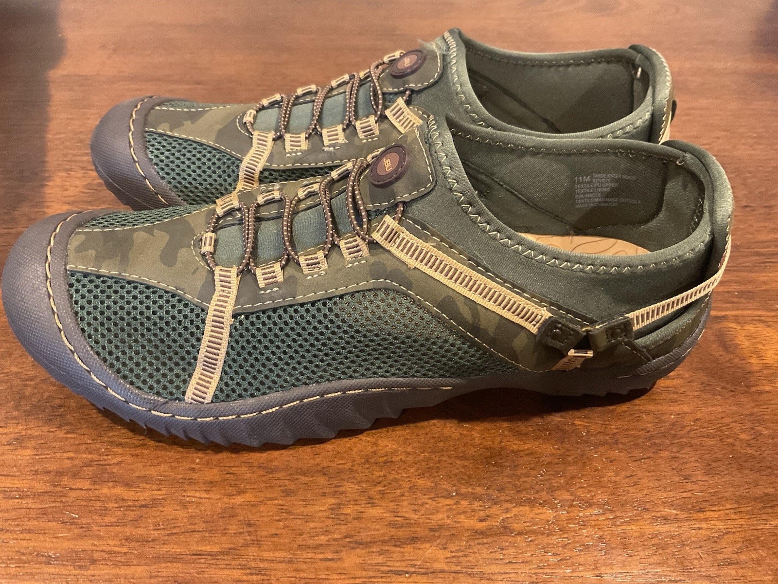 JBU by jambu Water Ready Shoes 11M In Camo Green Very Pretty