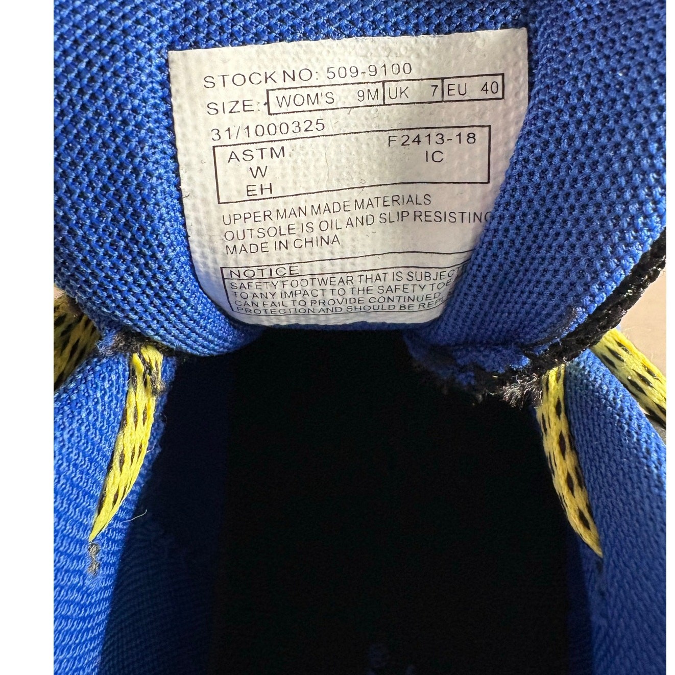Thorogood Blue Women’s Work Safety Toe Shoe Size 9 EU 40 NWOB