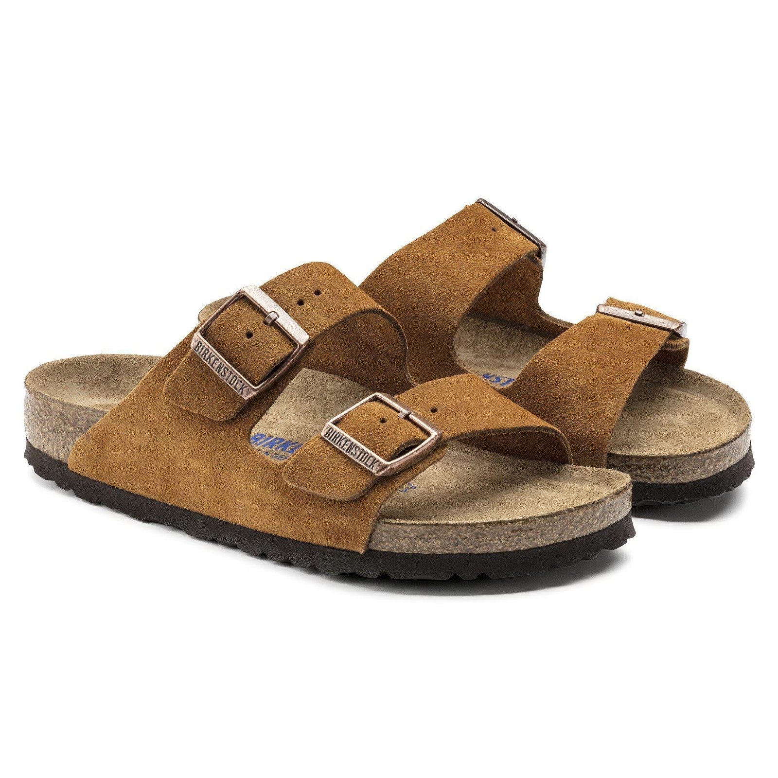 Birkenstock Arizona Soft Footbed Suede Leather Sandals – Mink