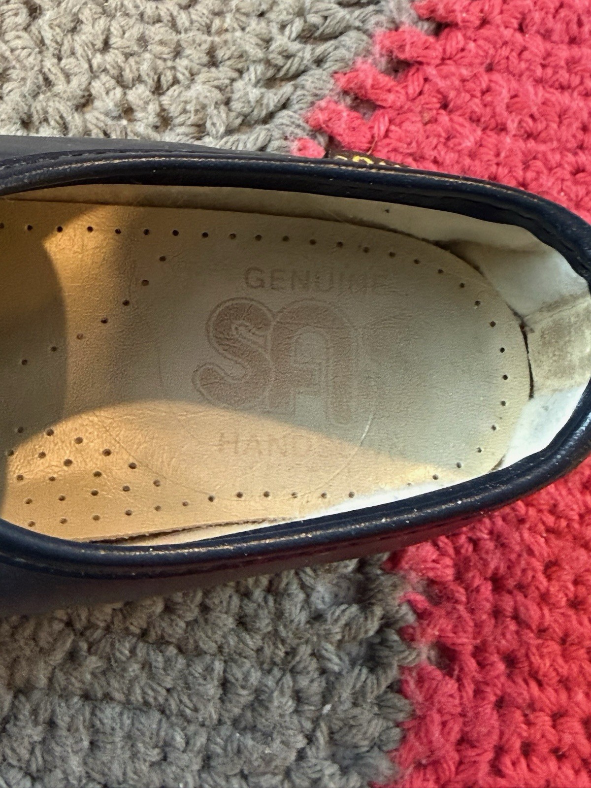 Vintage SAS Handsewn Black Leather Moccasin Lace Up Comfort Shoes Women’s US 6.5